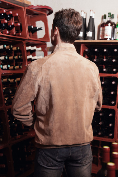 Blouson DAWKYN suède beige