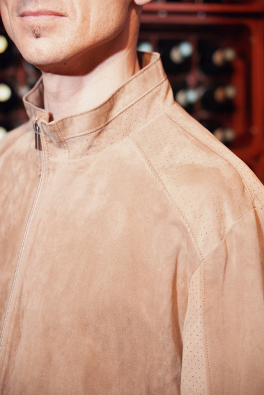 Blouson DAWKYN suède beige