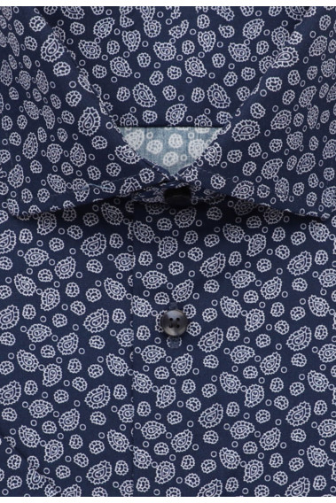 Chemisette slim fantaisie marine