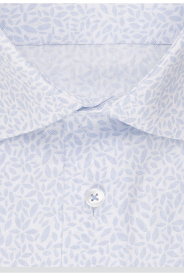 Chemise slim fantaisie bleu clair