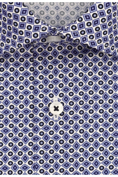 Chemise slim fantaisie bleue