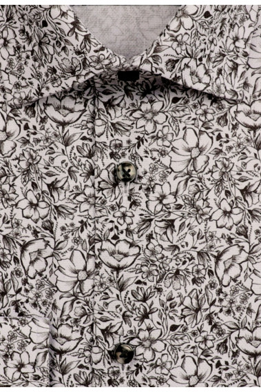 Chemise slim fantaisie beige