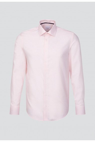 Chemise slim armurée rose