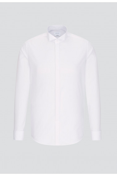 Chemise slim col cassé unie blanche