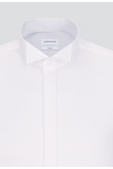 Chemise slim col cassé unie blanche