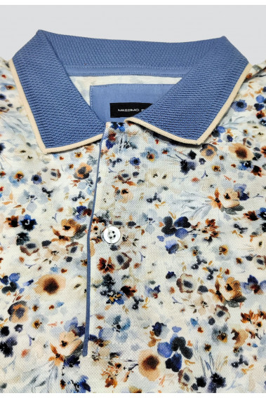 Polo fantaisie blanc