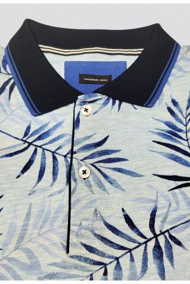 Polo fantaisie bleu