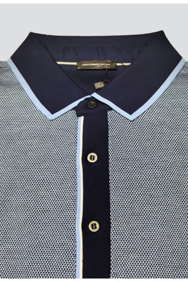 Polo armuré marine