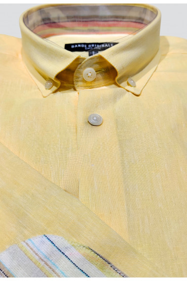 Chemise chinée jaune
