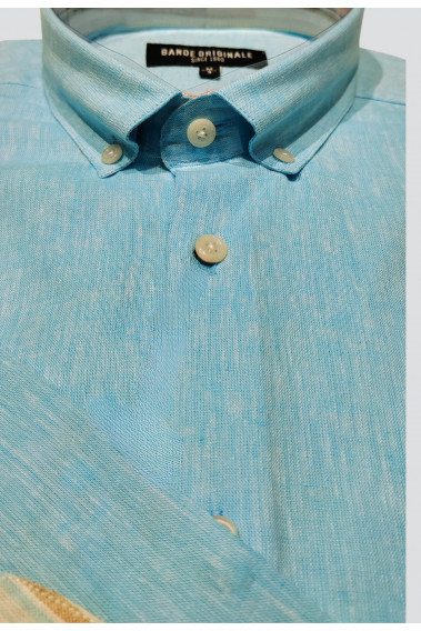 Chemise chinée bleu clair