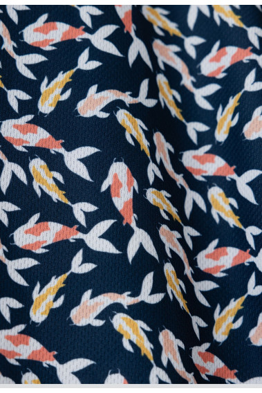 Chemise extra slim fantaisie marine