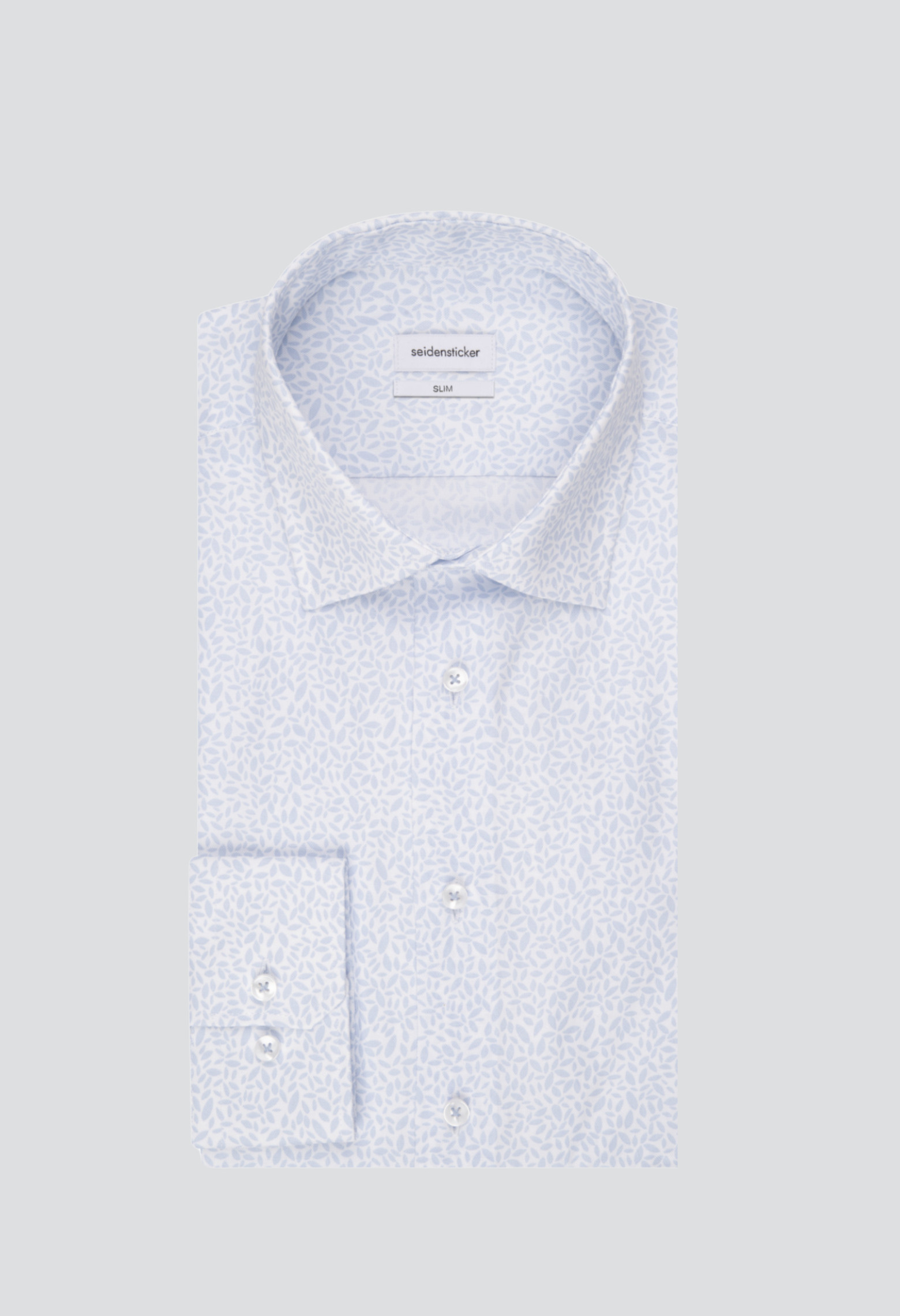 Chemise slim fantaisie bleu clair