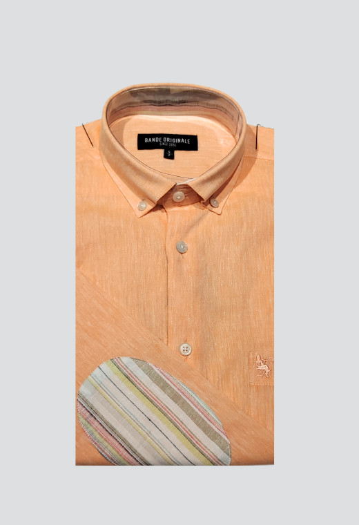 Chemise chinée orange
