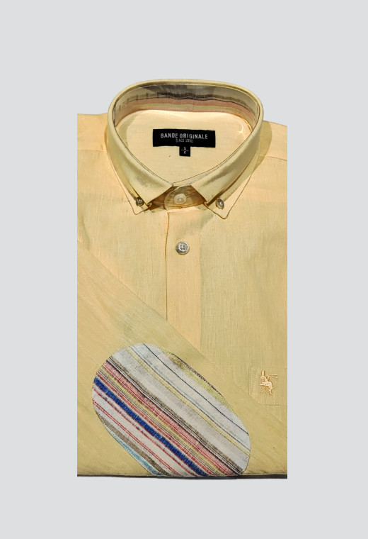 Chemise chinée jaune