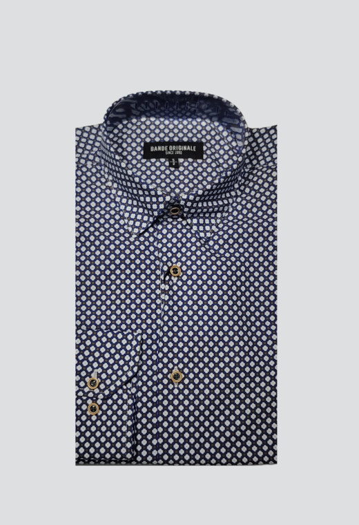 Chemise fantaisie bleue