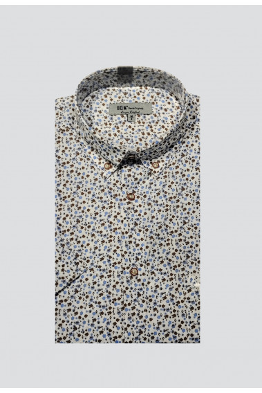 Chemisette fleurie bleue