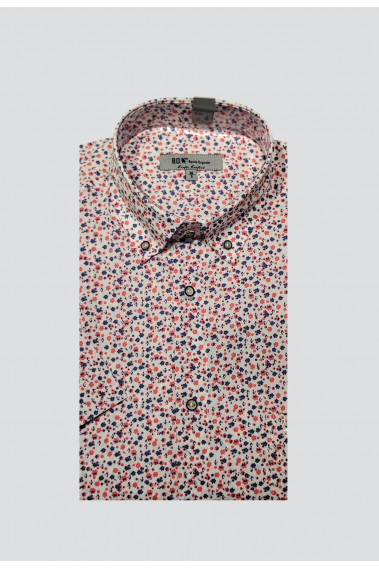 Chemisette fleurie rose