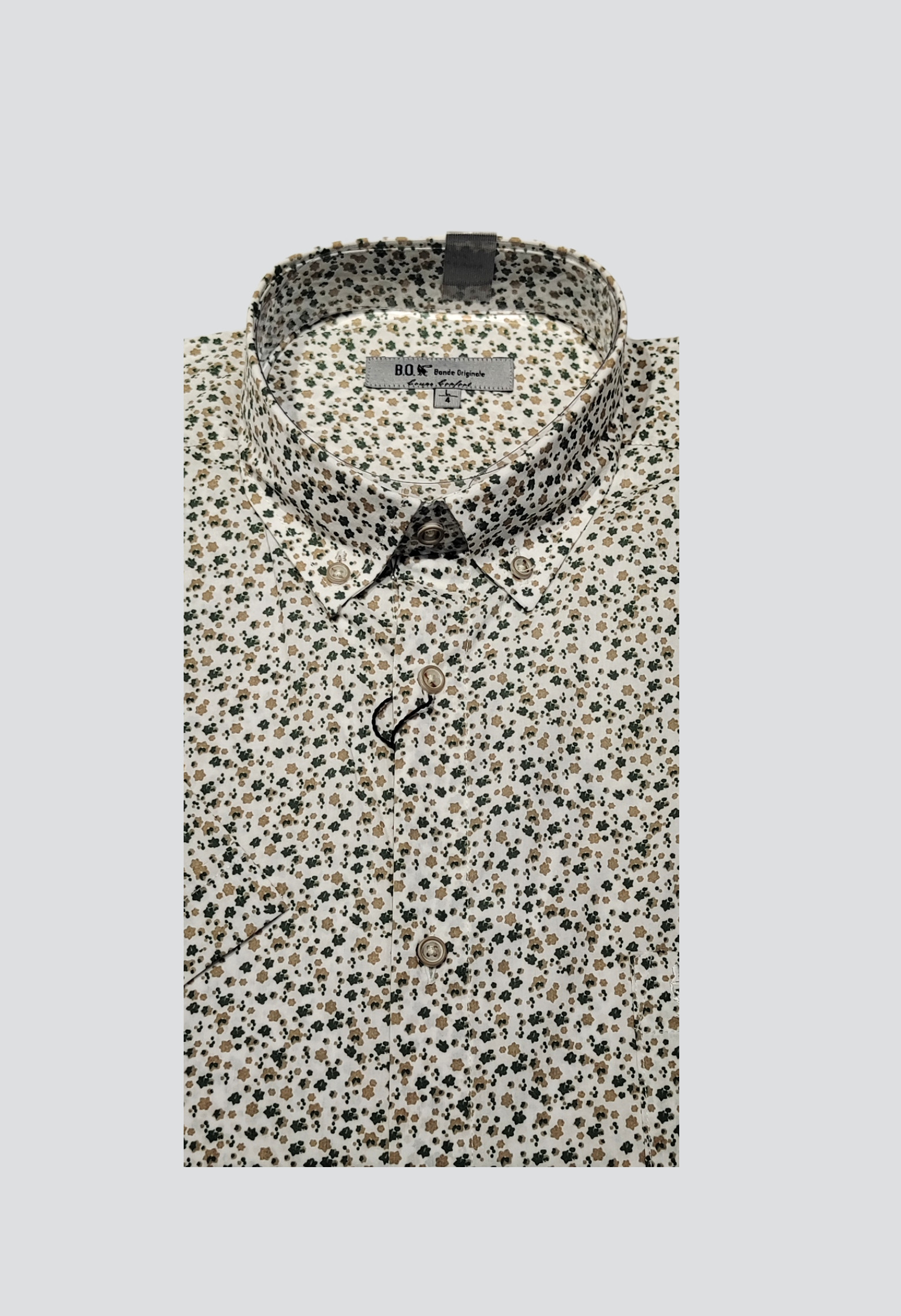 Chemisette fleurie verte