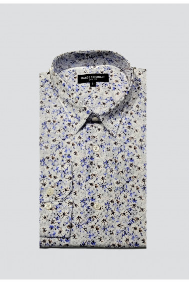 Chemise fleurie bleue