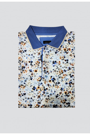 Polo fantaisie blanc