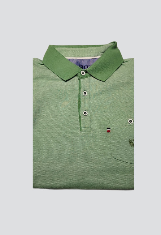 Polo chiné vert