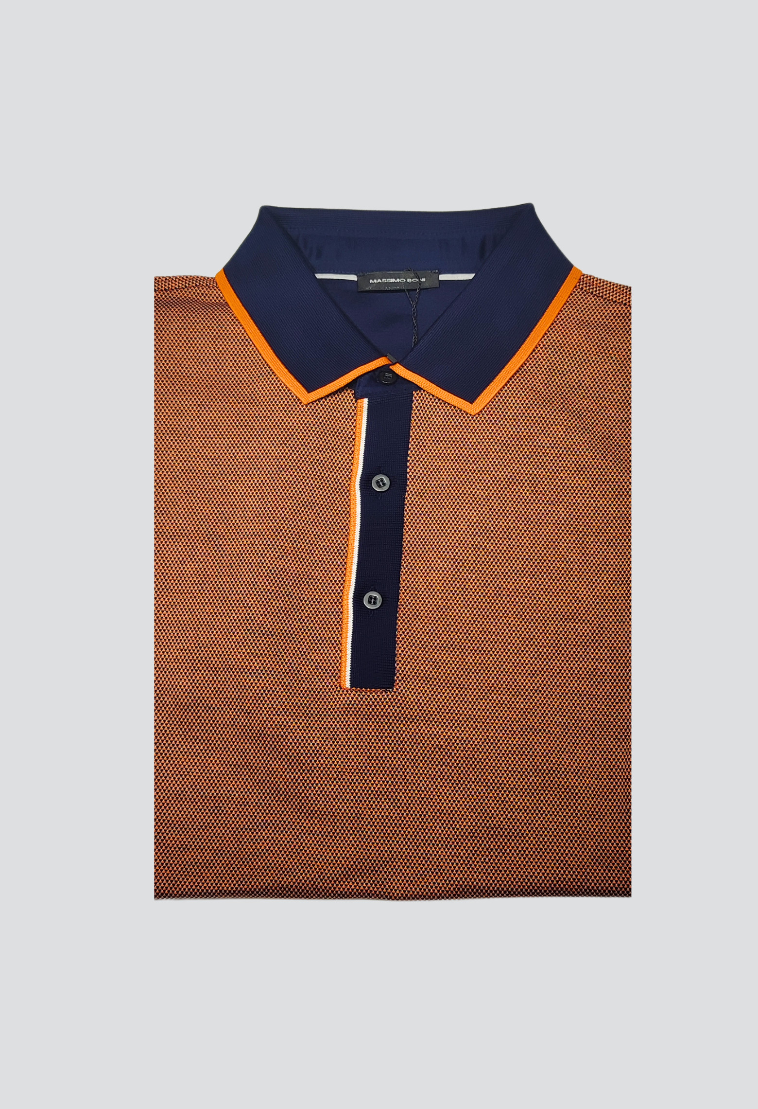 Polo armuré orange