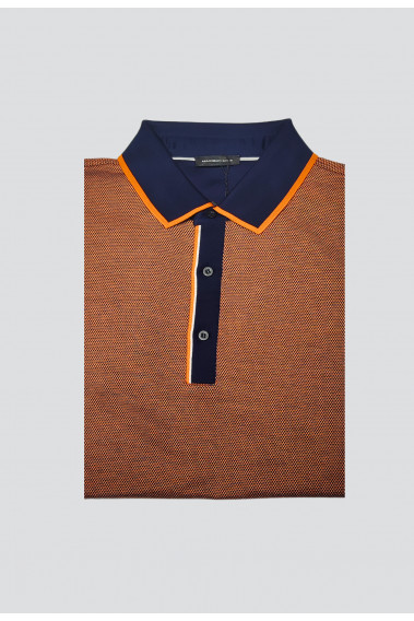 Polo armuré orange