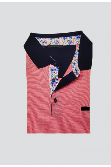 Polo rayures roses