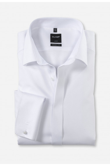 Chemise regular blanche mousquetaire : manches longues.