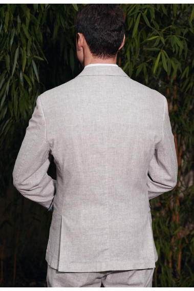 Homme de dos portant la veste VENETO beige.