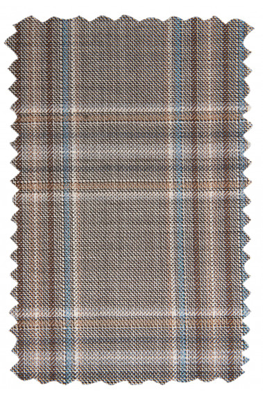 Matière du gilet CHRISP carreaux beige