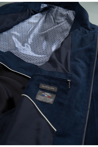 Zoom sur l'intérieur du blouson DAWSON marine. Il comporte 2 poches intérieures.