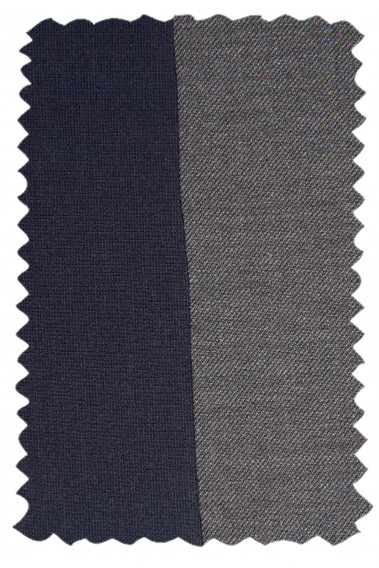 Matière du blouson LEVY bi-matière gris et marine