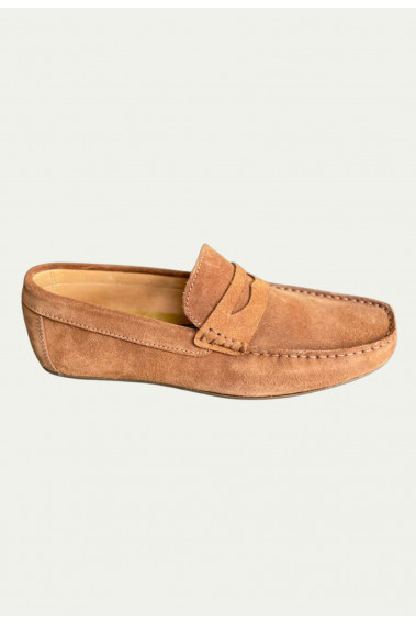 Mocassin cognac en daim.