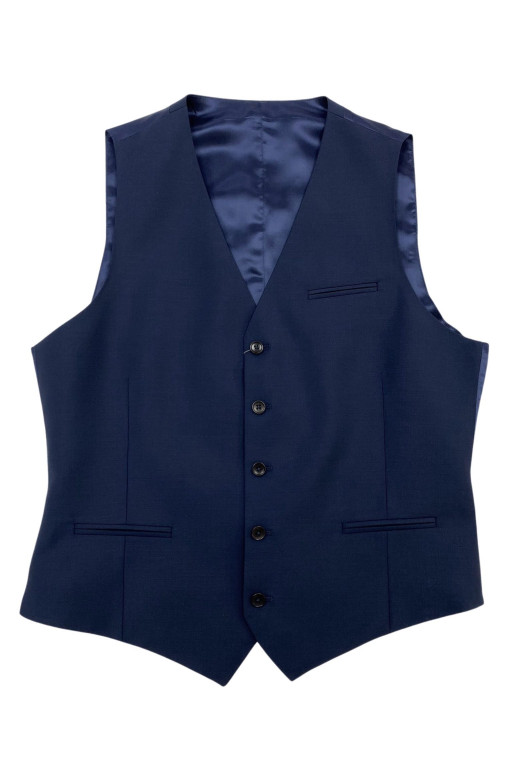 Gilet CHRIIS marine. Il comporte 5 boutons.