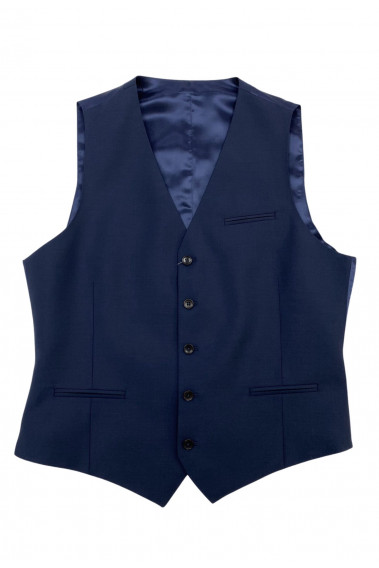 Gilet CHRIIS marine. Il comporte 5 boutons.