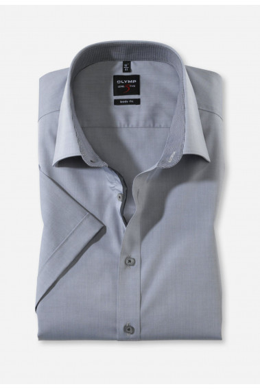 Chemisette slim chinée grise : manches longues.