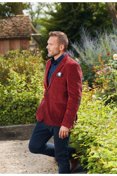 Veste homme velours bordeaux, veste homme Besançon