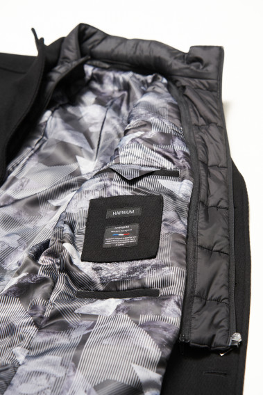 Zoom sur l'intérieur du trench VIGGO marine. 2 poches intérieures.