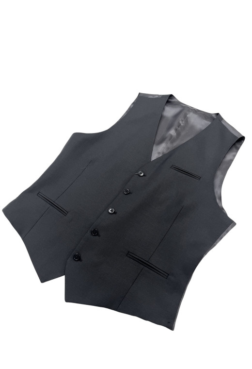 Gilet CHRIS gris comportant 5 boutons.