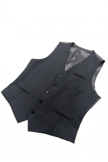 Gilet CHRIS gris comportant 5 boutons.