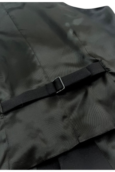 Gilet CHRIS gris comportant une patte de serrage au dos.