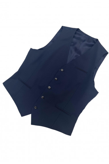 Gilet CHRIS marine comportant 5 boutons.