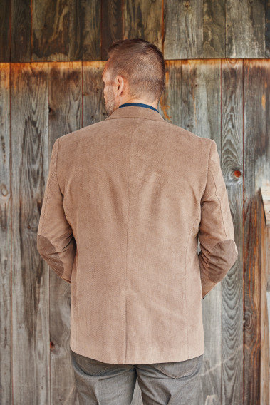 Veste ELOS aspect velours camel