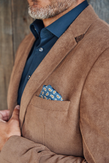 Veste ELOS aspect velours camel