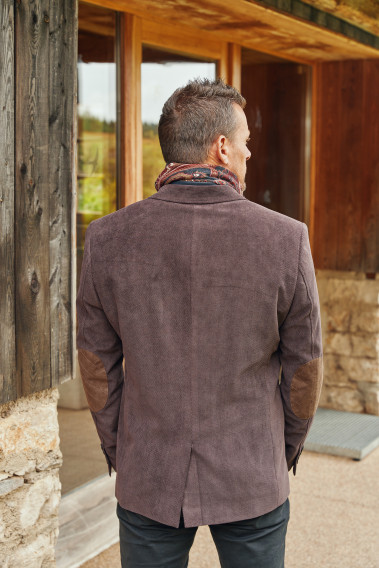 Veste ELOS aspect velours bordeaux