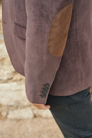 Veste ELOS aspect velours bordeaux