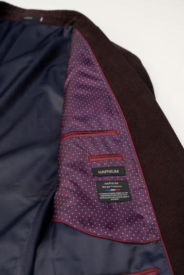 Veste ELOS aspect velours bordeaux