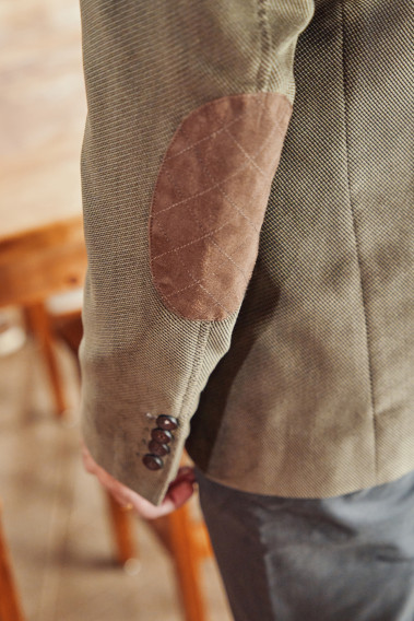 Veste ELOS aspect velours kaki