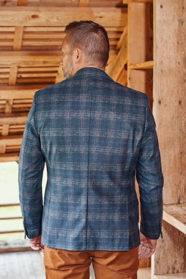 Veste PARKERV carreaux bleu